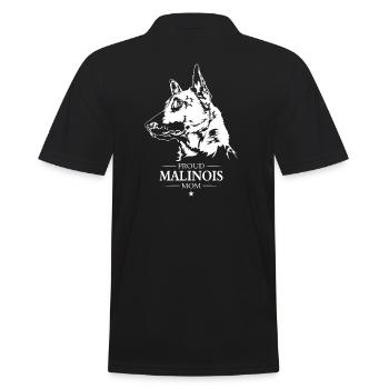Malinois Mom Dog Dog Wilsigns - Men's Polo Shirt - black - Back - Kai (181cm)