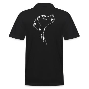 English Pointer Silhouette Dog Dogs Wilsigns - Men's Polo Shirt - black - Back - Kai (181cm)