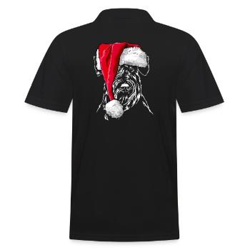Bonnet de chien de Noël SCHNAUZER, cadeau Wilsigns - Polo Homme - noir - Dos - Kai (181cm)
