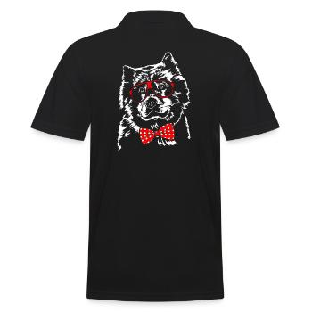 EURASIER lustig Hund Brille Hunde Wilsigns - Männer Poloshirt - Schwarz - Hinten - Kai (181cm)