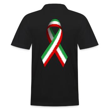 iranischer Protest für Frieden und Freiheit - Männer Poloshirt - Schwarz - Hinten - Kai (181cm)