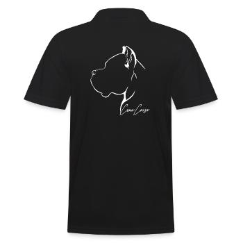 CANE CORSO Profile Dogs Dog Wilsigns - Men's Polo Shirt - black - Back - Kai (181cm)