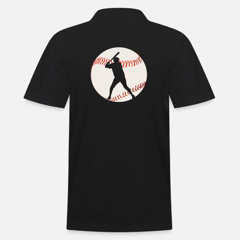 Cooles Baseball Design - Männer Poloshirt - Schwarz