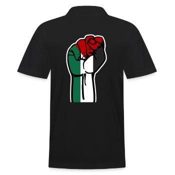 Freies Palästina Revolution - Männer Poloshirt - Schwarz - Hinten - Kai (181cm)