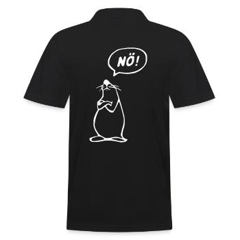 no! T-shirt - Men's Polo Shirt - black - Back - Kai (181cm)