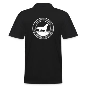 Flat Coated Retriever Jagdgebrauchshund Wilsigns - Männer Poloshirt - Schwarz - Hinten - Kai (181cm)