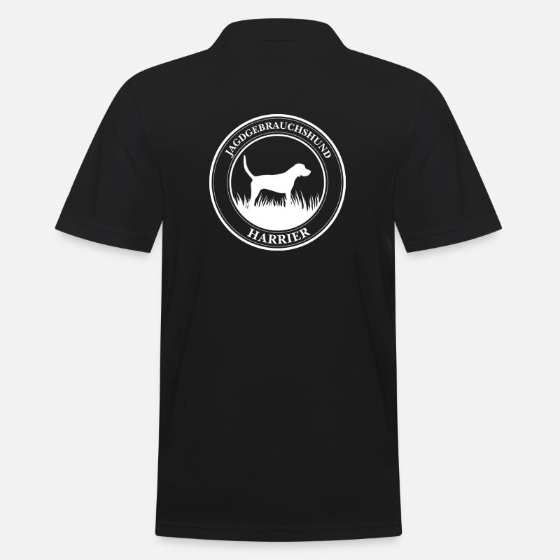 Harrier Jagdgebrauchshund Hunde Jagdhunde Wilsigns - Männer Poloshirt - Schwarz