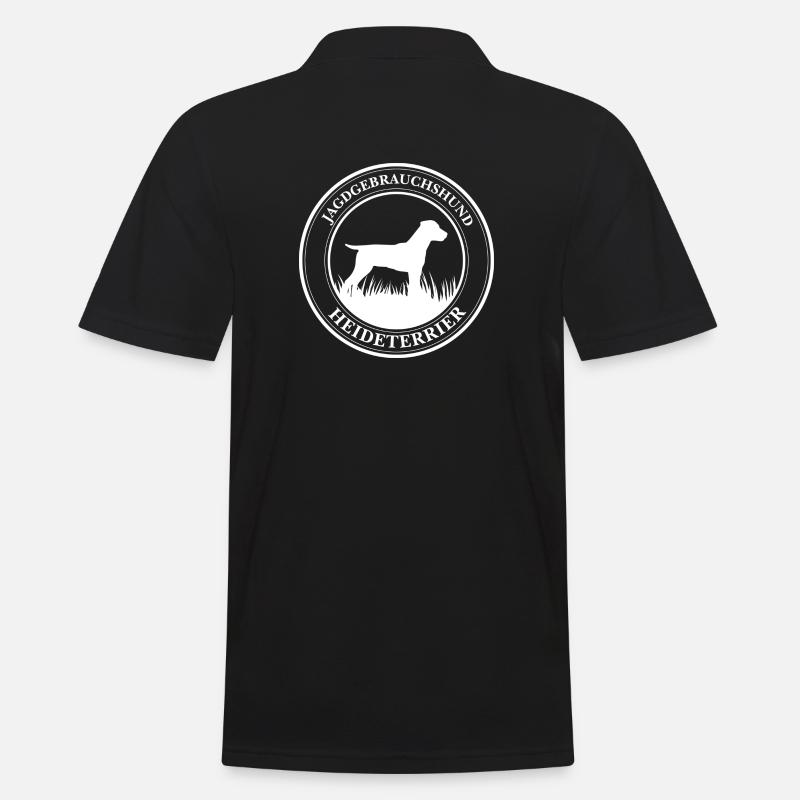 Heideterrier Jagdgebrauchshund Jagdhunde Wilsigns - Männer Poloshirt - Schwarz