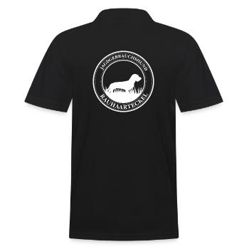 Rauhaarteckel Jagdgebrauchshund Hunde Wilsigns - Männer Poloshirt - Schwarz - Hinten - Kai (181cm)