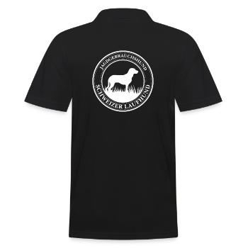 Schweizer Laufhund Jagdgebrauchshund Wilsigns - Männer Poloshirt - Schwarz - Hinten - Kai (181cm)