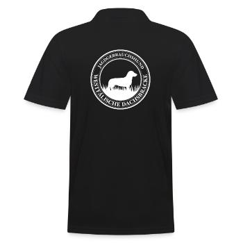 Westfälische Dachsbracke Jagdgebrauchshund Hunde - Männer Poloshirt - Schwarz - Hinten - Kai (181cm)
