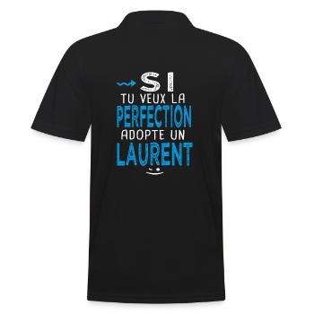 Laurent Si tu veux la perfection adopte un Laurent - Polo Homme - noir - Dos - Kai (181cm)