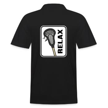 Lacrosse Relax Lacrosse Racket Lacrosse Player - Men's Polo Shirt - black - Back - Kai (181cm)