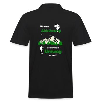 Wandern Spruch Geschenkidee - Männer Poloshirt - Schwarz - Hinten - Kai (181cm)