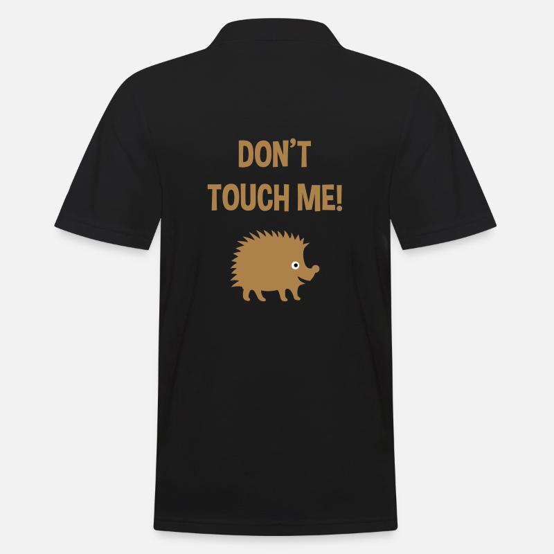 Don't touch me (Igel) - Männer Poloshirt - Schwarz