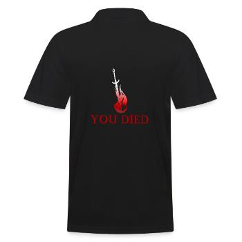 You Died Souls - Men's Polo Shirt - black - Back - Kai (181cm)