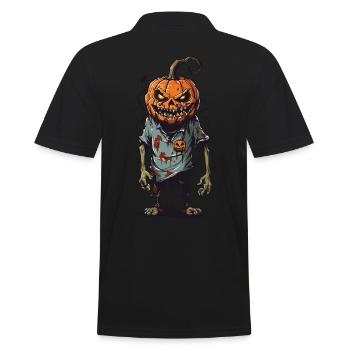Zombie Citrouille Halloween Cartoon Monster - Polo Homme - noir - Dos - Kai (181cm)