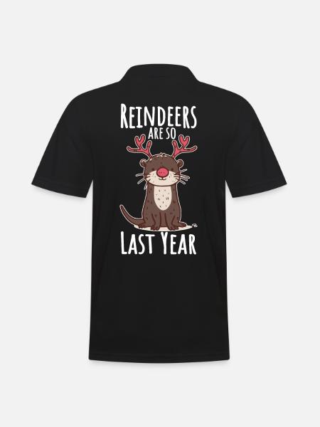 Otter Weihnachten Fun Spruch - Männer Poloshirt - Schwarz