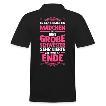Geschwister Schwestern Schwester - Männer Poloshirt - Schwarz - Hinten - Kai (181cm)