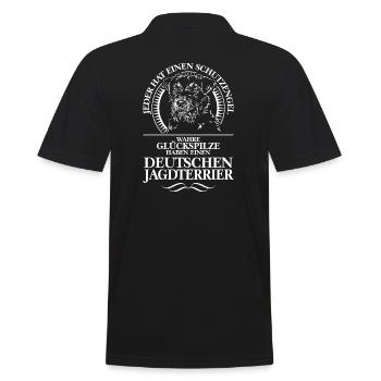 DEUTSCHER JAGDTERRIER Schutzengel Hunde Wilsigns - Männer Poloshirt - Schwarz - Hinten - Kai (181cm)