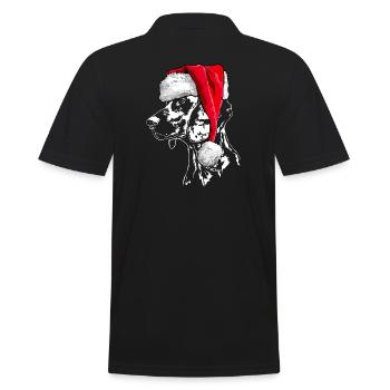 Santa HANOVERIAN SWEAT DOG Dogs Wilsigns - Men's Polo Shirt - black - Back - Kai (181cm)