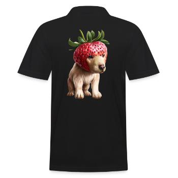 Chien fraise - Polo Homme - noir - Dos - Kai (181cm)