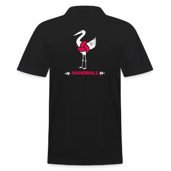 Handball Sprungwurf Handballfan Handballer - Männer Poloshirt - Schwarz - Hinten - Kai (181cm)