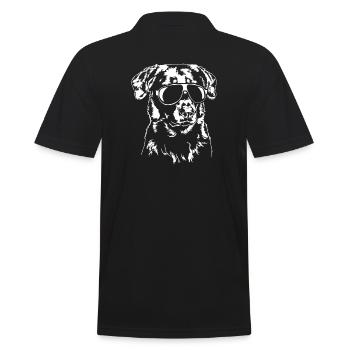 BEAUCERON cool sunglasses dogs dog Wilsigns - Men's Polo Shirt - black - Back - Kai (181cm)