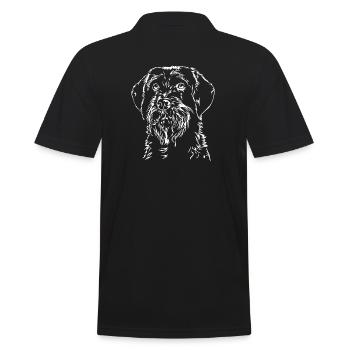 CESKY FOUSEK Wilsigns Hounds Hunting dog portrait - Men's Polo Shirt - black - Back - Kai (181cm)
