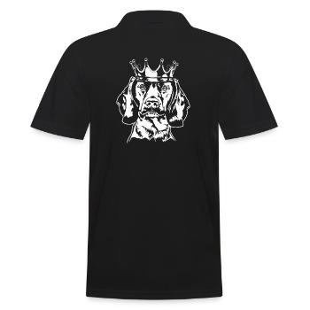 Bavarian Mountain Hound Krone Wilsigns - Men's Polo Shirt - black - Back - Kai (181cm)