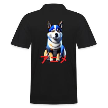 Shiba, Inu ,Art Anime Manga , Robot Dog - Polo Homme - noir - Dos - Kai (181cm)