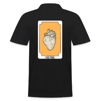 The Fool Tarotist - Männer Poloshirt - Schwarz - Hinten - Kai (181cm)