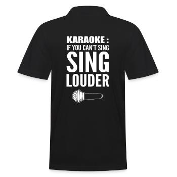 Karaoke Humor Karaoke -Sänger - Männer Poloshirt - Schwarz - Hinten - Kai (181cm)