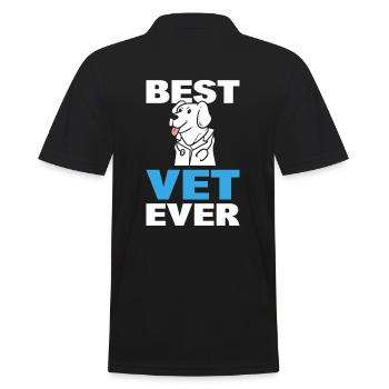 Best Vet Ever Tierarzt - Männer Poloshirt - Schwarz - Hinten - Kai (181cm)