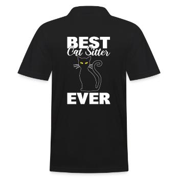 Best Cat Sitter Ever Haustiersitter - Männer Poloshirt - Schwarz - Hinten - Kai (181cm)