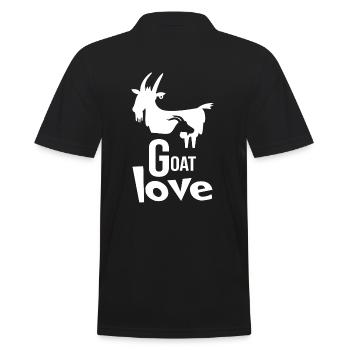 Chèvre, chèvre « chèvre amour » barbiche - Polo Homme - noir - Dos - Kai (181cm)