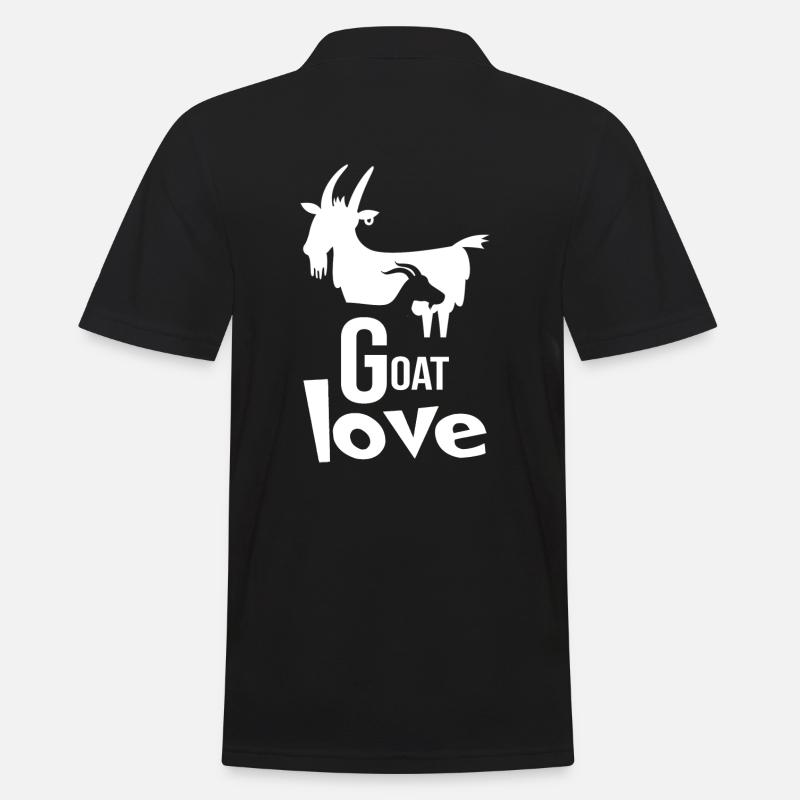 Chèvre, chèvre « chèvre amour » barbiche - Polo Homme - noir