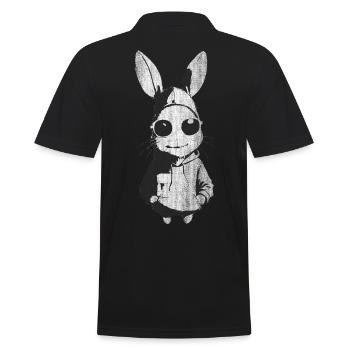 Lapin Cheeky Lapin de Pâques rétro - Polo Homme - noir - Dos - Kai (181cm)