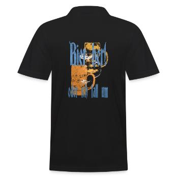 Bier her oder ich fall um - Männer Poloshirt - Schwarz - Hinten - Kai (181cm)