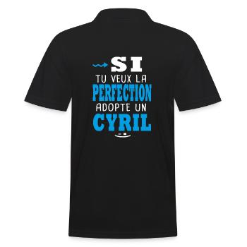 Cyril Si tu veux la perfection adopte un cyril - Polo Homme - noir - Dos - Kai (181cm)