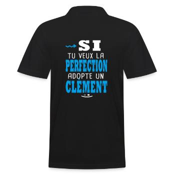 Clément Si tu veux la perfection adopte un Clement - Polo Homme - noir - Dos - Kai (181cm)