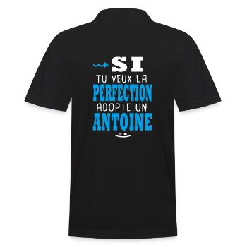 Antoine Si tu veux la perfection adopte un antoine - Polo Homme - noir - Dos - Kai (181cm)