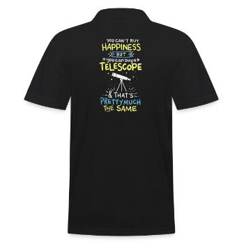 Astronomie - Männer Poloshirt - Schwarz - Hinten - Kai (181cm)