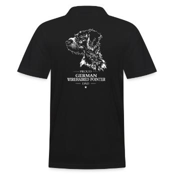 German Wirehaired Pointer Dad Hunde Hund Wilsigns - Männer Poloshirt - Schwarz - Hinten - Kai (181cm)