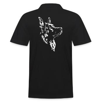 Deutscher Schäferhund Hund Hunde Wilsigns - Männer Poloshirt - Schwarz - Hinten - Kai (181cm)