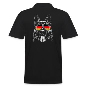 DEUTSCHER SCHÄFERHUND Allemagne Bannière Wilsigns - Polo Homme - noir - Dos - Kai (181cm)