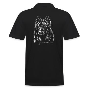 Portrait de chien GROENENDAEL Wilsigns cadeau chien - Polo Homme - noir - Dos - Kai (181cm)