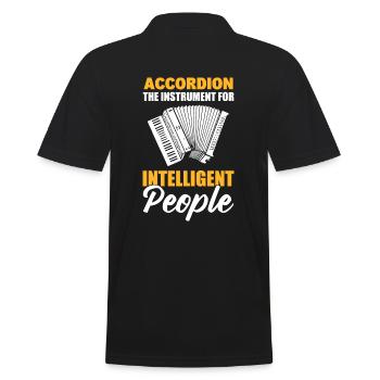 Akkordeon-Musikinstrument Akkordeonist - Männer Poloshirt - Schwarz - Hinten - Kai (181cm)