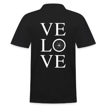 Perfektes Geschenk für alle, die ihr Velo lieben - Männer Poloshirt - Schwarz - Hinten - Kai (181cm)