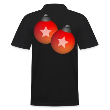 Weihnachten Kugeln Schmuck Winter Geschenk - Männer Poloshirt - Schwarz - Hinten - Kai (181cm)